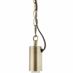 Antique Brass Plug-In Hanging Swag Chandelier With Milky ST21 LED Bulb -Outlet The Radiantix Store antique brass plug in hanging swag chandelier with milky st21 led bulb 85a71views2