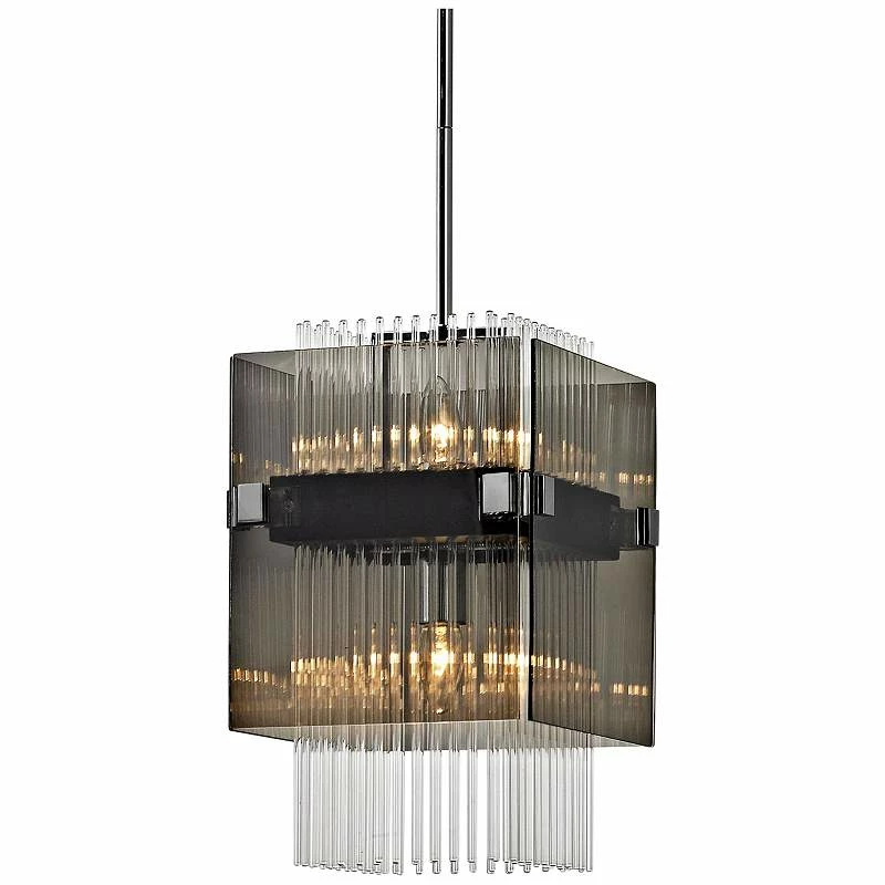 Troy Apollo 10 1/2"W Dark Bronze And Polished Chrome Mini Pendant 4 Troy Apollo 10 1/2"W Dark Bronze And Polished Chrome Mini Pendant - Image 2