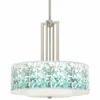 Aqua Mosaic Carey 24" Brushed Nickel 4-Light Chandelier -Outlet The Radiantix Store aqua mosaic carey 24 inch brushed nickel 4 light chandelier 98h59