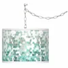 Aqua Mosaic Giclee Glow Plug-In Swag Pendant -Outlet The Radiantix Store aqua mosaic giclee glow plug in swag pendant 25a38