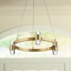 Arabella 20 1/2"W Champagne Gold 6-Light LED Crystal Pendant -Outlet The Radiantix Store arabella 20 and one half inchw champagne gold 6 light led crystal pendant 75a22cropped