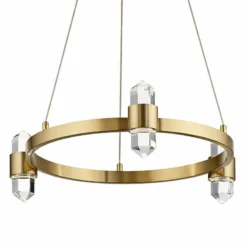Arabella 20 1/2"W Champagne Gold 6-Light LED Crystal Pendant 8 Arabella 20 1/2"W Champagne Gold 6-Light LED Crystal Pendant -Outlet The Radiantix Store arabella 20 and one half inchw champagne gold 6 light led crystal pendant 75a22views1