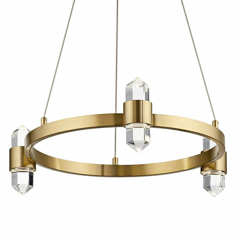 Arabella 20 1/2"W Champagne Gold 6-Light LED Crystal Pendant 5 Arabella 20 1/2"W Champagne Gold 6-Light LED Crystal Pendant - Image 3