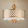 Arabesque 18" Wide Soft Gold Drum Pendant With Downlight -Outlet The Radiantix Store arabesque 18 inch wide soft gold drum pendant with downlight 69m63cropped