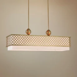 Arabesque 39 3/4"W Soft Gold Kitchen Island Light Pendant