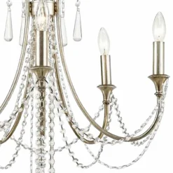 Arcadia 23 1/2"W Antique Silver Crystal 5-Light Chandelier 7 Arcadia 23 1/2"W Antique Silver Crystal 5-Light Chandelier -Outlet The Radiantix Store arcadia 23 and one half inchw antique silver crystal 5 light chandelier 71y23views1
