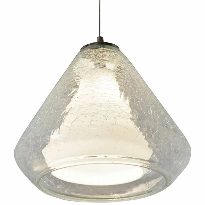 AFX Armitage 10"W Nickel LED Mini Pendant W/ Clear Crackle Glass 4 AFX Armitage 10"W Nickel LED Mini Pendant W/ Clear Crackle Glass - Image 2
