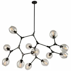 Artcraft Organic 55" Wide Black 12-Light Chandelier -Outlet The Radiantix Store artcraft organic 55 inch wide black 12 light chandelier 35t24views2