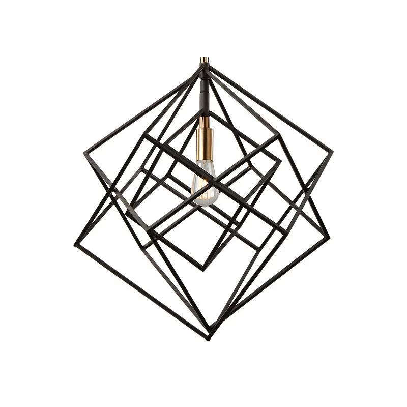 Artistry 16" Wide Matte Black And Satin Brass Pendant Light 5 Artistry 16" Wide Matte Black And Satin Brass Pendant Light - Image 3