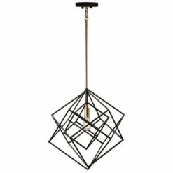 Artistry 16" Wide Matte Black And Satin Brass Pendant Light 9 Artistry 16" Wide Matte Black And Satin Brass Pendant Light -Outlet The Radiantix Store artistry 16 inch wide matte black and satin brass pendant light 35w50views2