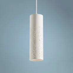 AFX Ash 3 1/2" Wide White Cylinder LED Mini Pendant