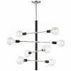 Astrid 28" Wide Polished Nickel And Black 8-Light Chandelier -Outlet The Radiantix Store astrid 28 inch wide polished nickel and black 8 light chandelier 45k64