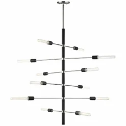 Astrid 36"W Polished Nickel And Black 12-Light Chandelier 9 Astrid 36"W Polished Nickel And Black 12-Light Chandelier -Outlet The Radiantix Store astrid 36 inchw polished nickel and black 12 light chandelier 45k60views3