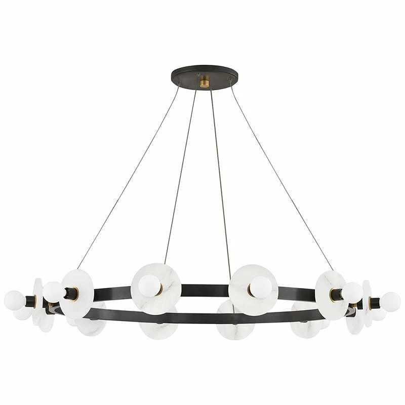 Austen 40" Wide Aged Old Bronze Wagon Wheel Chandelier 4 Austen 40" Wide Aged Old Bronze Wagon Wheel Chandelier - Image 2