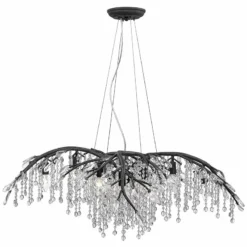 Golden Lighting Autumn Twilight 40" Wide Black Iron And Crystal Chandelier -Outlet The Radiantix Store autumn twilight 40 inch wide black iron and crystal chandelier 81d76views1