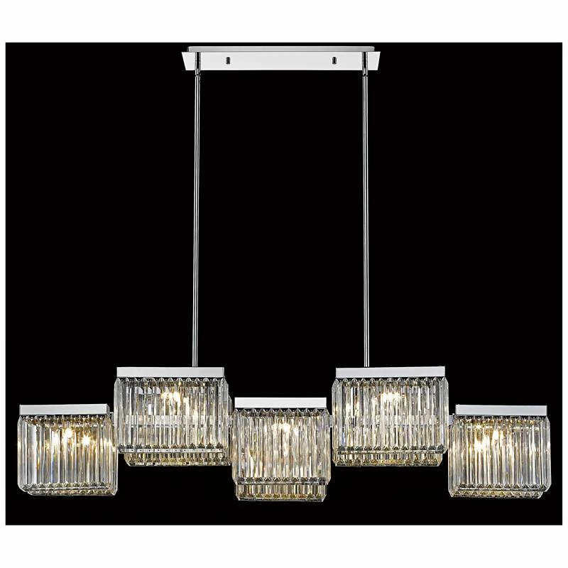 Avenue Broadway 57"W Nickel Kitchen Island Light Chandelier 4 Avenue Broadway 57"W Nickel Kitchen Island Light Chandelier - Image 2