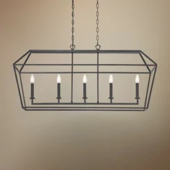 Aviary 42"W Palladian Bronze Kitchen Island Light Pendant