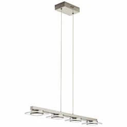 ELAN Azenda™ 33 1/2"W Nickel LED Kitchen Island Light Chandelier -Outlet The Radiantix Store azenda 33 and one half inchw nickel led kitchen island light chandelier 19r89views1