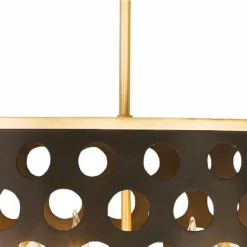 Bailey 24" Wide Matte Black Gold 6-Light Drum Pendant -Outlet The Radiantix Store bailey 24 inch wide matte black gold 6 light drum pendant 440k1views2