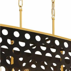 Bailey 44" Wide Matte Black Gold 6-Light Island Pendant -Outlet The Radiantix Store bailey 44 inch wide matte black gold 6 light island pendant 439k1views2