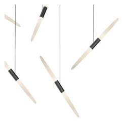 Ballet 21 1/4" Wide 9-Light Spreader Satin Black LED Pendant -Outlet The Radiantix Store ballet 21 and one quarter inch wide 9 light spreader satin black led pendant 71e46views1