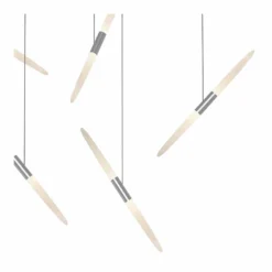 Ballet 21 1/4" Wide 9-Light Swag Satin Aluminum LED Pendant -Outlet The Radiantix Store ballet 21 and one quarter inch wide 9 light swag satin aluminum led pendant 71e45views1