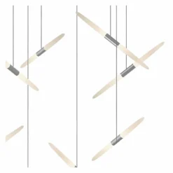 Ballet 27 1/4" Wide 13-Light Swag Satin Aluminum LED Pendant -Outlet The Radiantix Store ballet 27 and one quarter inch wide 13 light swag satin aluminum led pendant 71e49views1