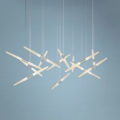 Ballet 27 1/4"W 13-Light Spreader Satin Aluminum LED Pendant