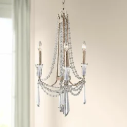 Barcelona 17" Wide Transcend Silver Crystal Chandelier