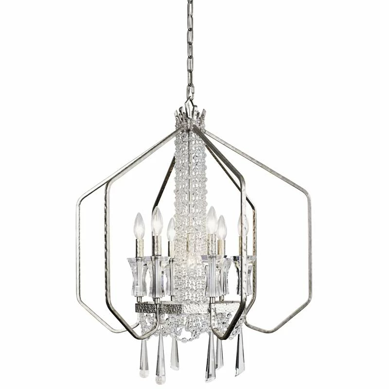 Barcelona 26" Wide Transcend Silver 7-Light Crystal Pendant 4 Barcelona 26" Wide Transcend Silver 7-Light Crystal Pendant - Image 2