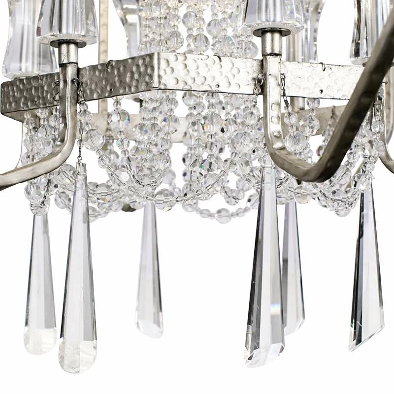 Barcelona 26" Wide Transcend Silver 7-Light Crystal Pendant 6 Barcelona 26" Wide Transcend Silver 7-Light Crystal Pendant - Image 4