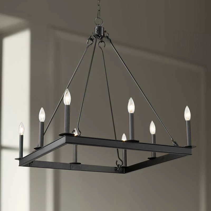 Barclay 26" Wide Matte Black 8-Light Chandelier 3 Barclay 26" Wide Matte Black 8-Light Chandelier