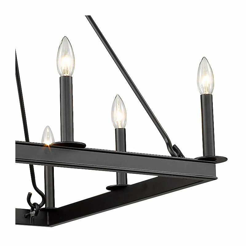 Barclay 26" Wide Matte Black 8-Light Chandelier 5 Barclay 26" Wide Matte Black 8-Light Chandelier - Image 3