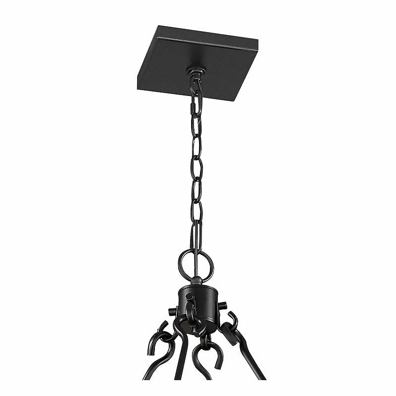 Barclay 26" Wide Matte Black 8-Light Chandelier 6 Barclay 26" Wide Matte Black 8-Light Chandelier - Image 4