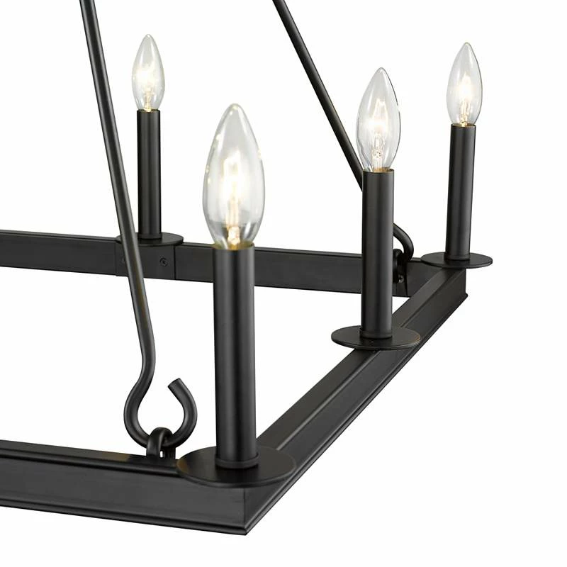 Barclay 26" Wide Matte Black 8-Light Chandelier 7 Barclay 26" Wide Matte Black 8-Light Chandelier - Image 5