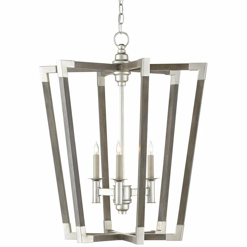 Bastian 23 1/2"W Chateau Gray Silver 3-Light Foyer Pendant 5 Bastian 23 1/2"W Chateau Gray Silver 3-Light Foyer Pendant - Image 3