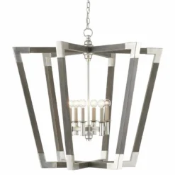 Bastian 37 1/4"W Chateau Gray Silver 6-Light Foyer Pendant 7 Bastian 37 1/4"W Chateau Gray Silver 6-Light Foyer Pendant -Outlet The Radiantix Store bastian 37 and one quarter inchw chateau gray silver 6 light foyer pendant 87t43views1