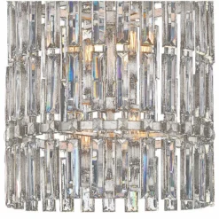 Belle Aurore 17"W Silver Leaf Crystal Foyer Pendant Light -Outlet The Radiantix Store belle aurore 17 inchw silver leaf crystal foyer pendant light 77m75views1
