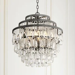 Beloit 20" Wide Clear Crystal 4-Light Chandelier