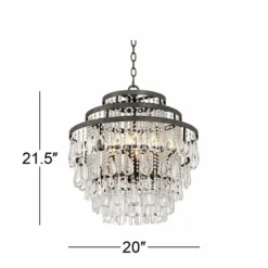 Beloit 20" Wide Clear Crystal 4-Light Chandelier -Outlet The Radiantix Store beloit 20 inch wide clear crystal 4 light chandelier 9h547views4