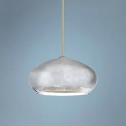 Besa Brio 13 3/4" Wide Silver Foil Pendant