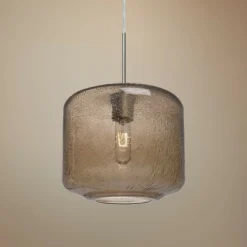 Besa Niles 9 1/2" Wide Smoke Glass Mini Pendant