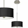 Black Faux Silk 10 1/4" Wide Pendant Light -Outlet The Radiantix Store black faux silk 10 and one quarter inch wide pendant light 96c33cropped