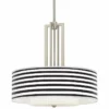 Black Horizontal Stripe Carey 24" Brushed Nickel 4-Light Chandelier -Outlet The Radiantix Store black horizontal stripe carey 24 inch brushed nickel 4 light chandelier 99r99