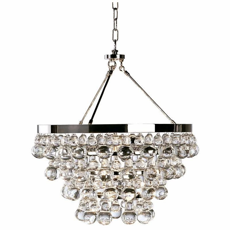 Bling 20 1/2" Wide Antique Polished Nickel Chandelier 4 Bling 20 1/2" Wide Antique Polished Nickel Chandelier - Image 2