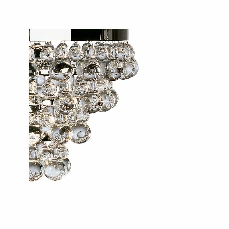 Bling 20 1/2" Wide Antique Polished Nickel Chandelier 5 Bling 20 1/2" Wide Antique Polished Nickel Chandelier - Image 3