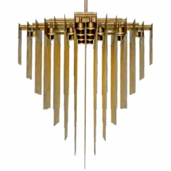 Bloomfield 31" Wide Antique Brush Gold LED Pendant Light -Outlet The Radiantix Store bloomfield 31 inch wide antique brush gold led pendant light 84j06views2