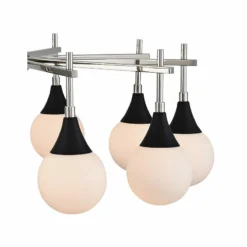 Bogart 32" Wide Black W/ Polished Nickel 10-Light Chandelier -Outlet The Radiantix Store bogart 32 inch wide black w polished nickel 10 light chandelier 64p45views1