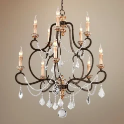 Troy Bordeaux Collection 32 1/4" Wide Parisian Bronze Chandelier