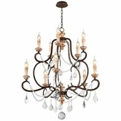 Troy Bordeaux Collection 32 1/4" Wide Parisian Bronze Chandelier -Outlet The Radiantix Store bordeaux collection 32 and one quarter inch wide parisian bronze chandelier 3r747views1
